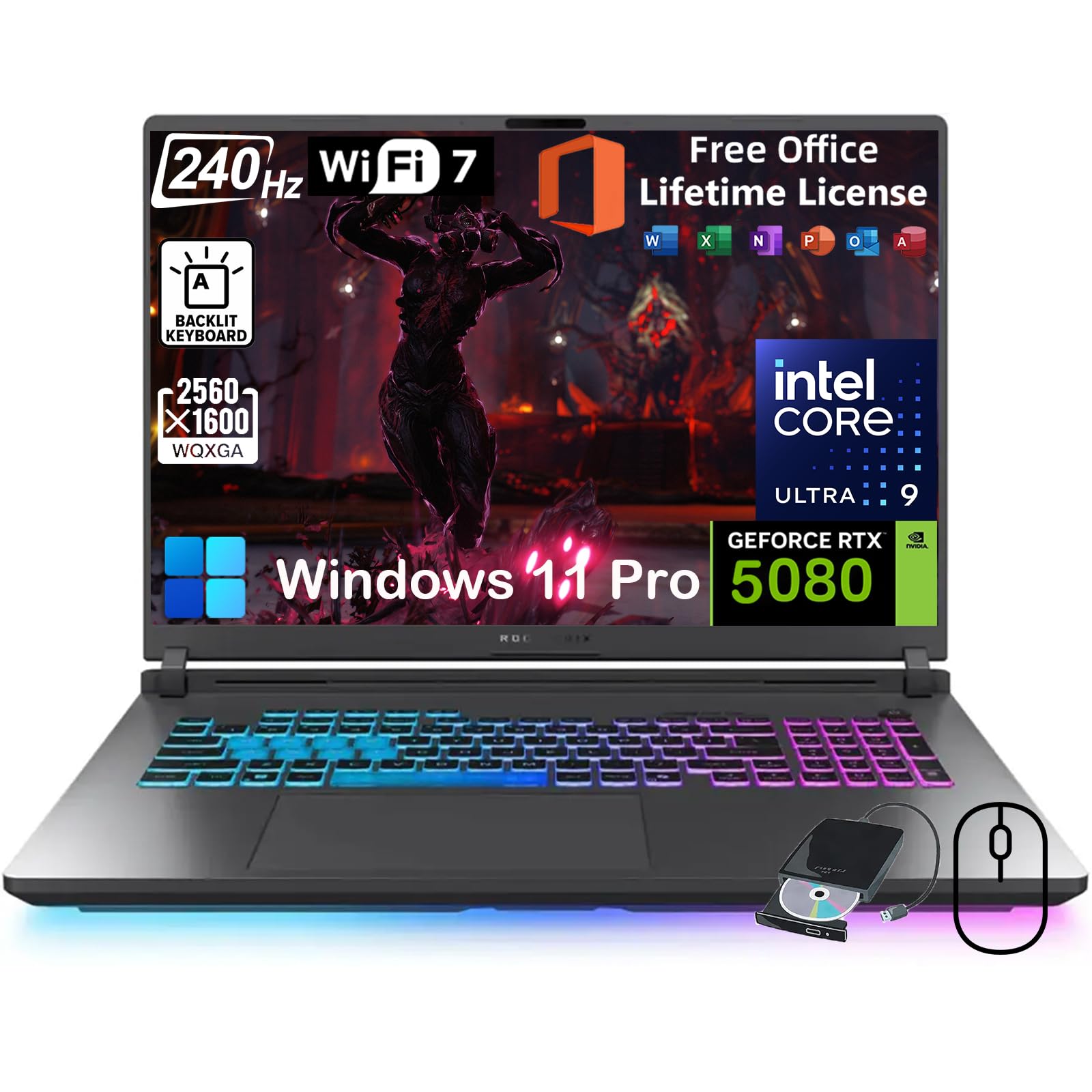 ASUS Laptop para jogos ROG Strix G18 - NVIDIA RTX 5080 GDDR7